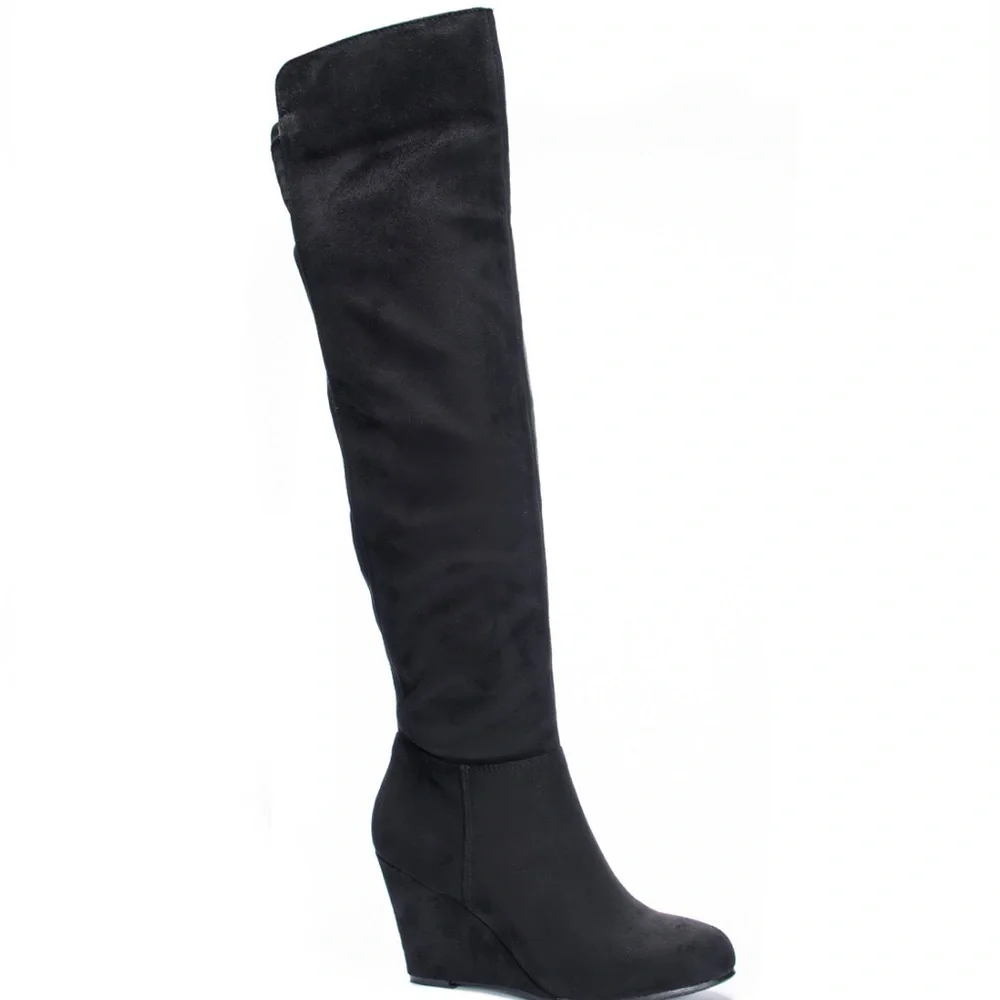 Chinese Laundry Black Over-the-Knee Boots‎